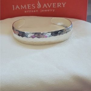 Retired James Avery Sterling Silver Hammered Divina Cuff
